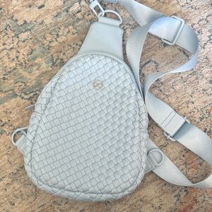 Elegant Woven Blue Shoulder Bag